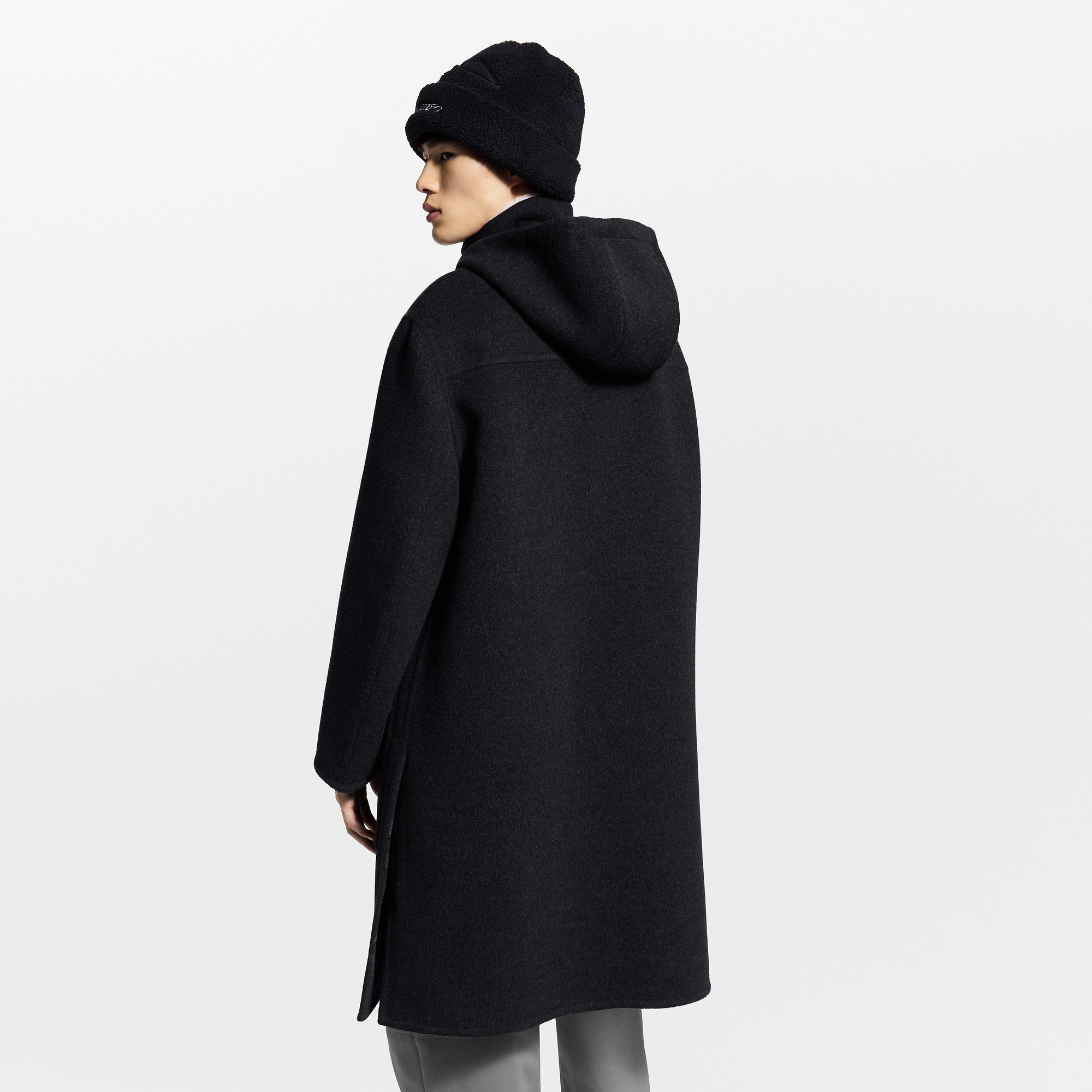カシミヤシルクブレンドダブルフェイスコート - 画像 (4)
