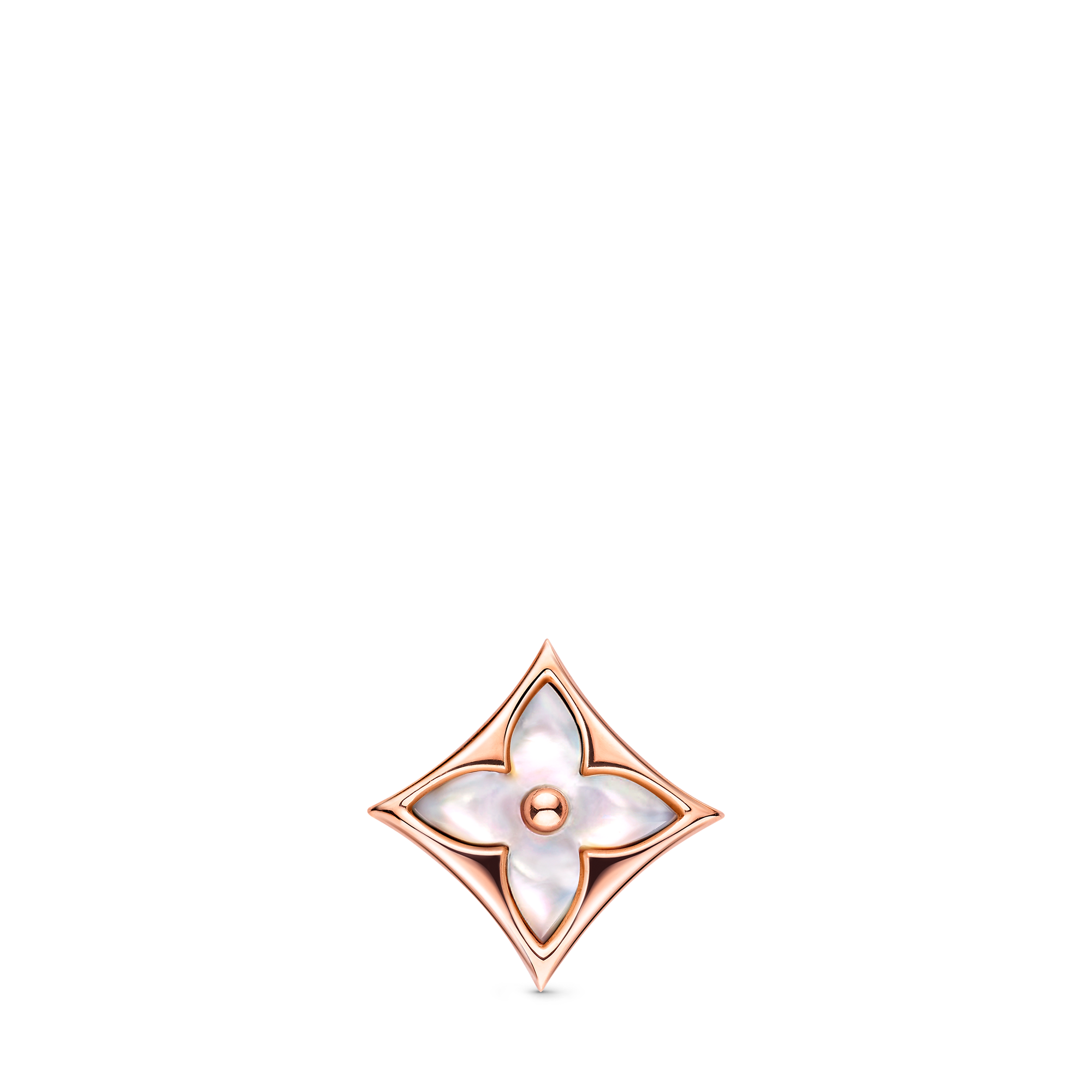 ピアス スター ブロッサム ナクレ(ピンクゴールド×ホワイト マザー・オブ・パール)単品 - 画像 (2)