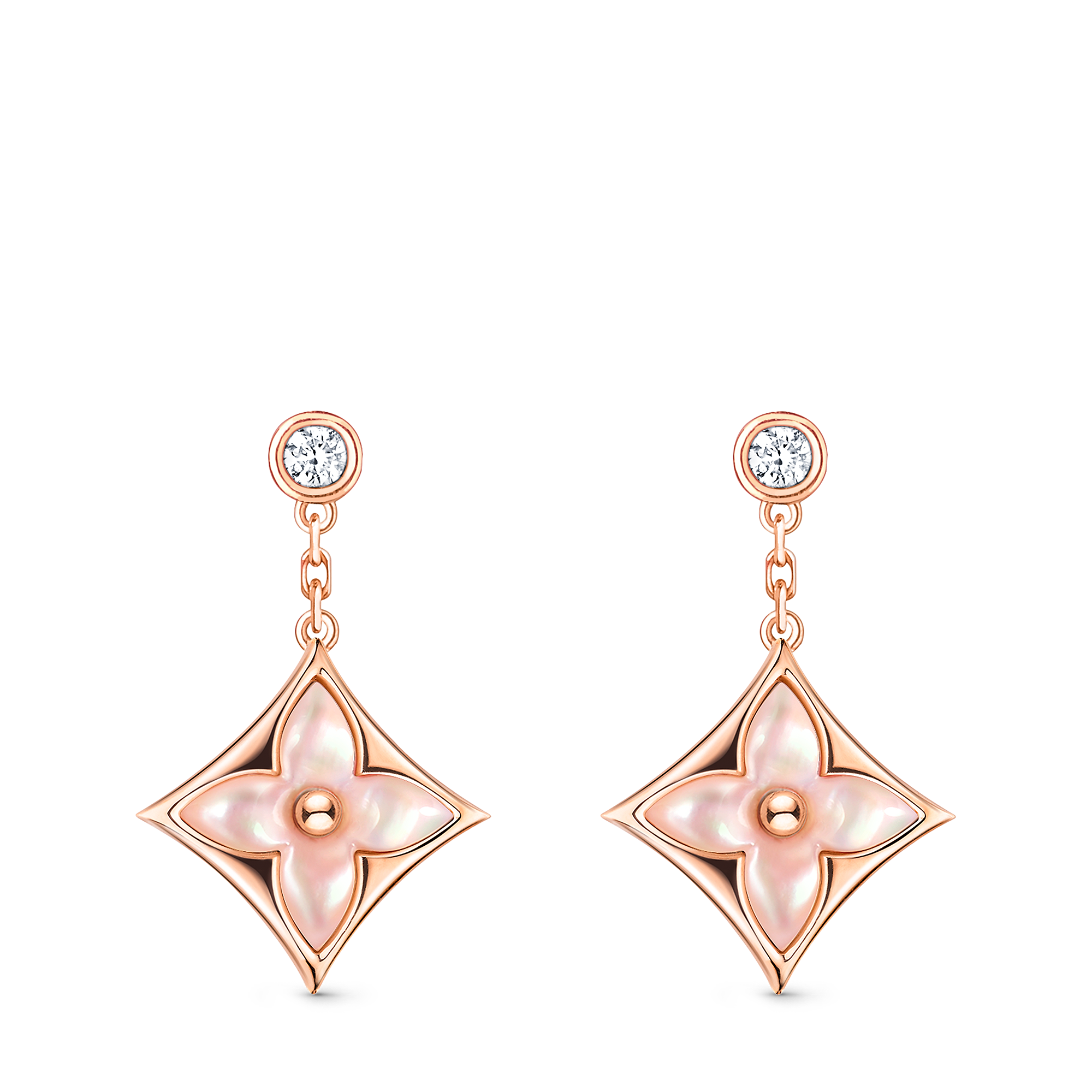 ピアス スター ブロッサム(ピンクゴールド×ピンク マザー・オブ・パール×ダイヤモンド - 画像 (2)