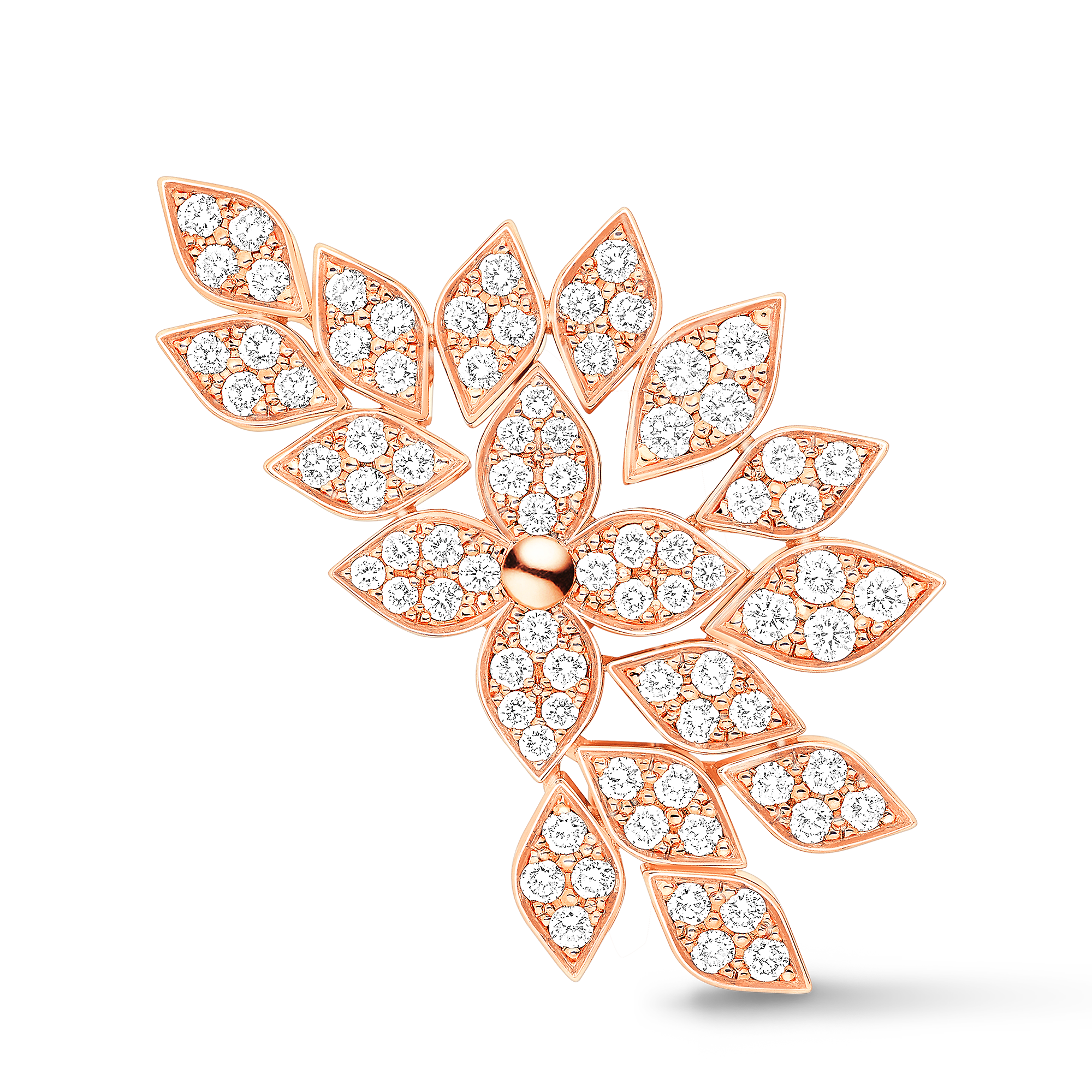イヤーカフ スター ブロッサム(ピンクゴールド×ダイヤモンド) 単品 - 画像 (2)