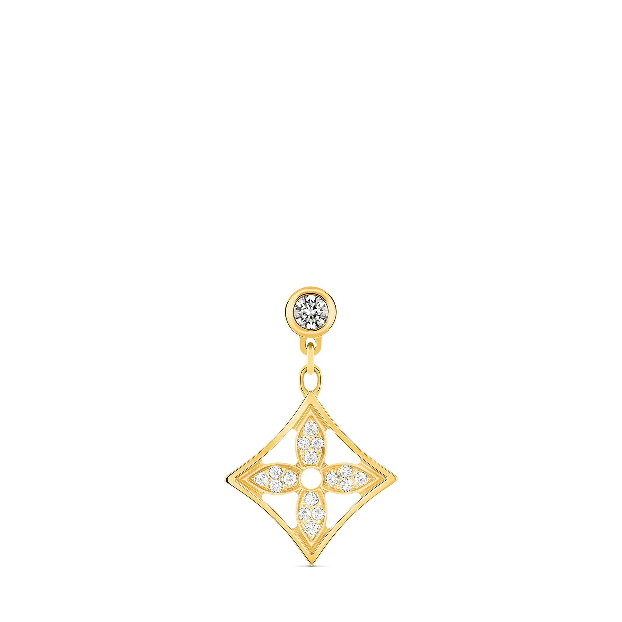 ピアス イディール ブロッサム (イエローゴールド×ダイヤモンド) 単品 - 画像 (2)