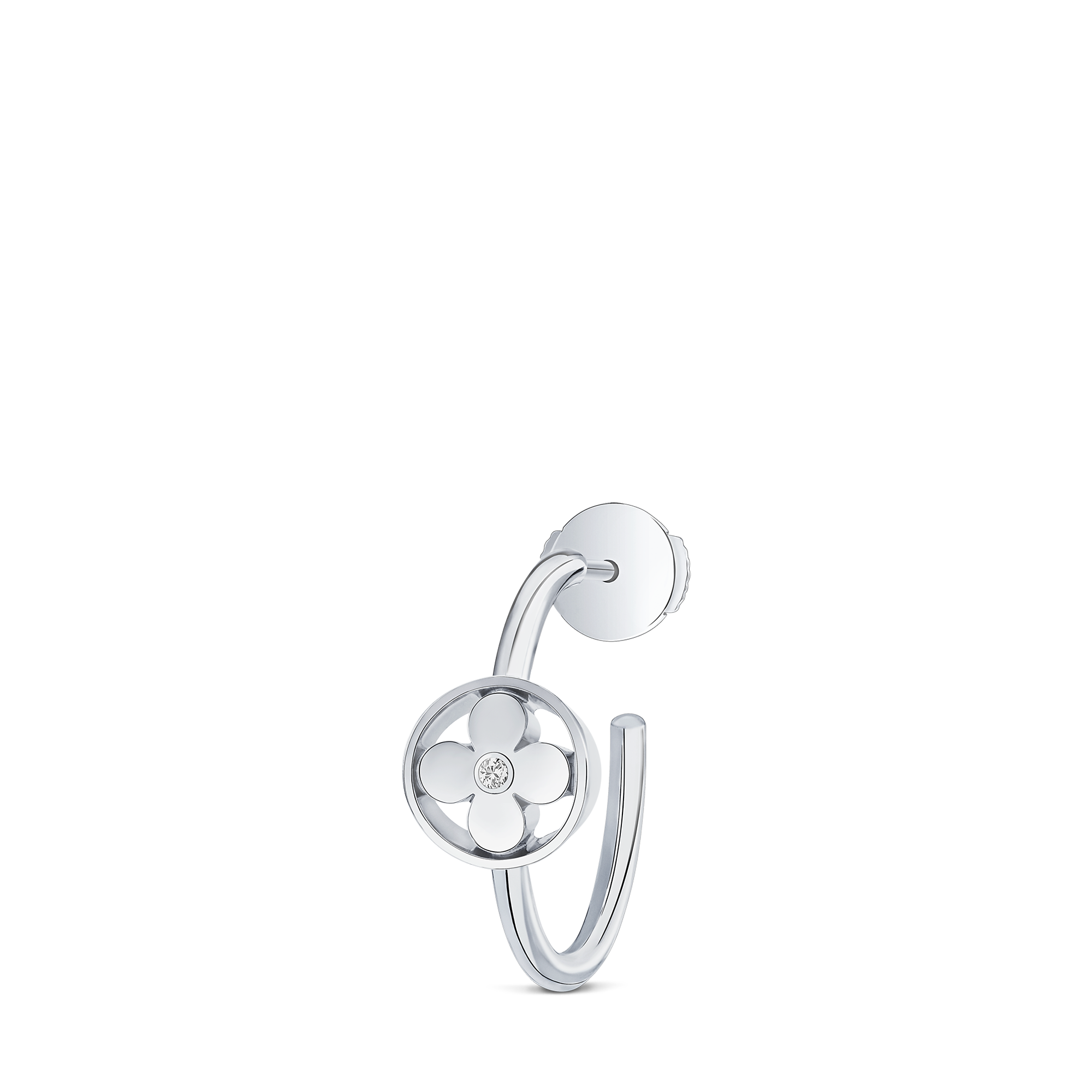フープピアス イディール ブロッサム (ホワイトゴールド×ダイヤモンド) 単品 - 画像 (3)