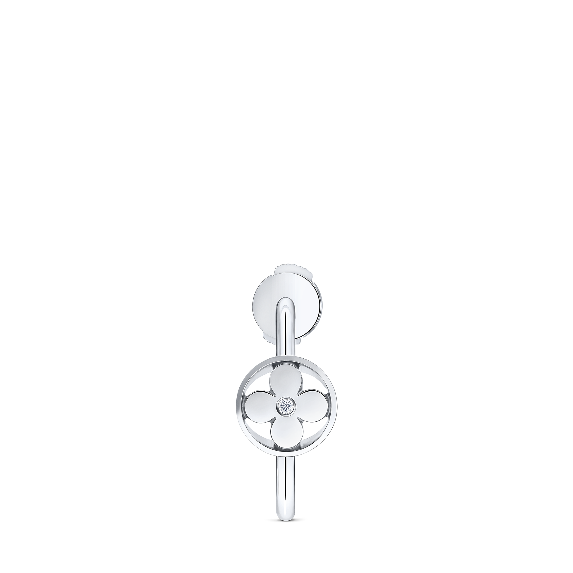 フープピアス イディール ブロッサム (ホワイトゴールド×ダイヤモンド) 単品 - 画像 (2)