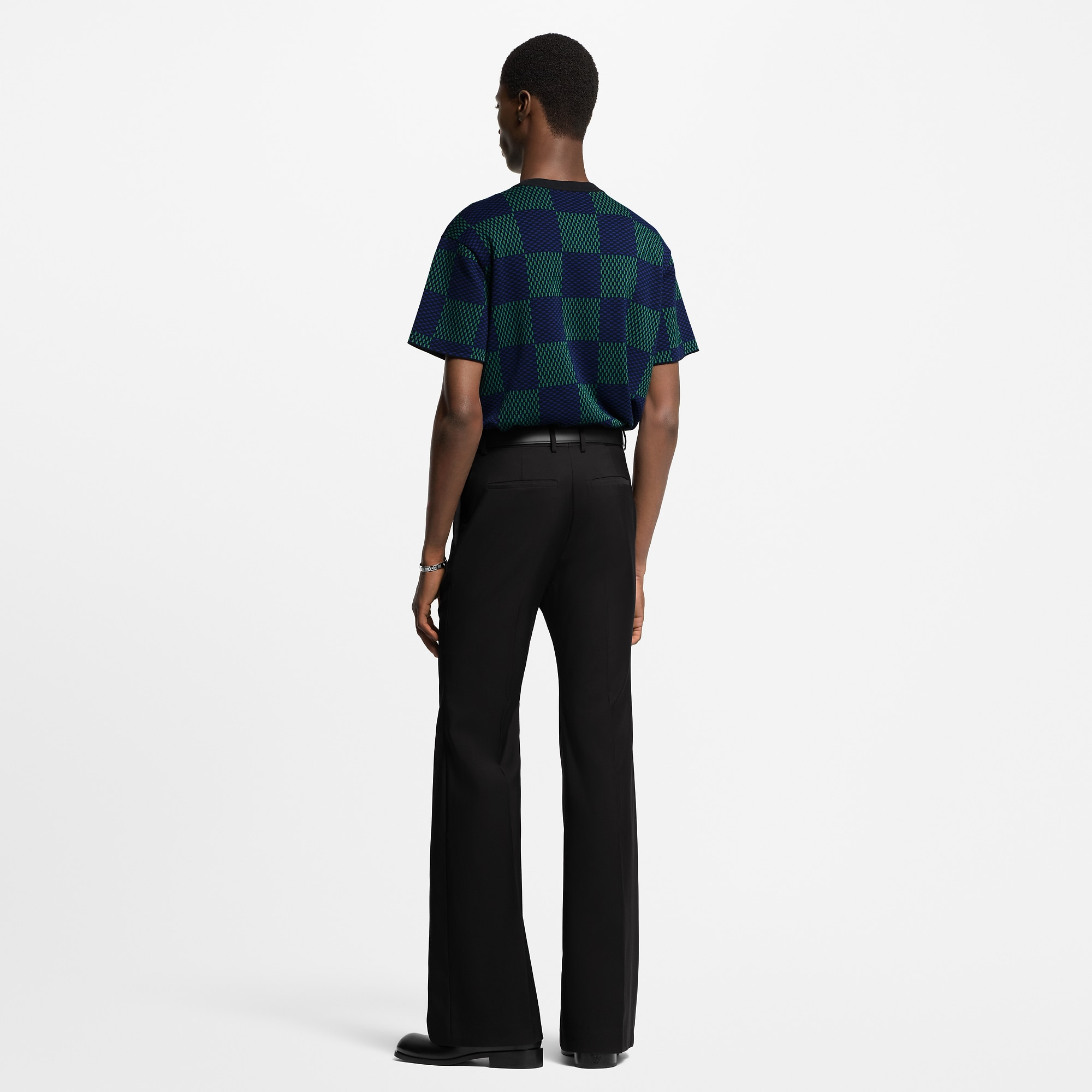ジャカードダミエ ショートスリーブコットンクルーネック - 画像 (5)