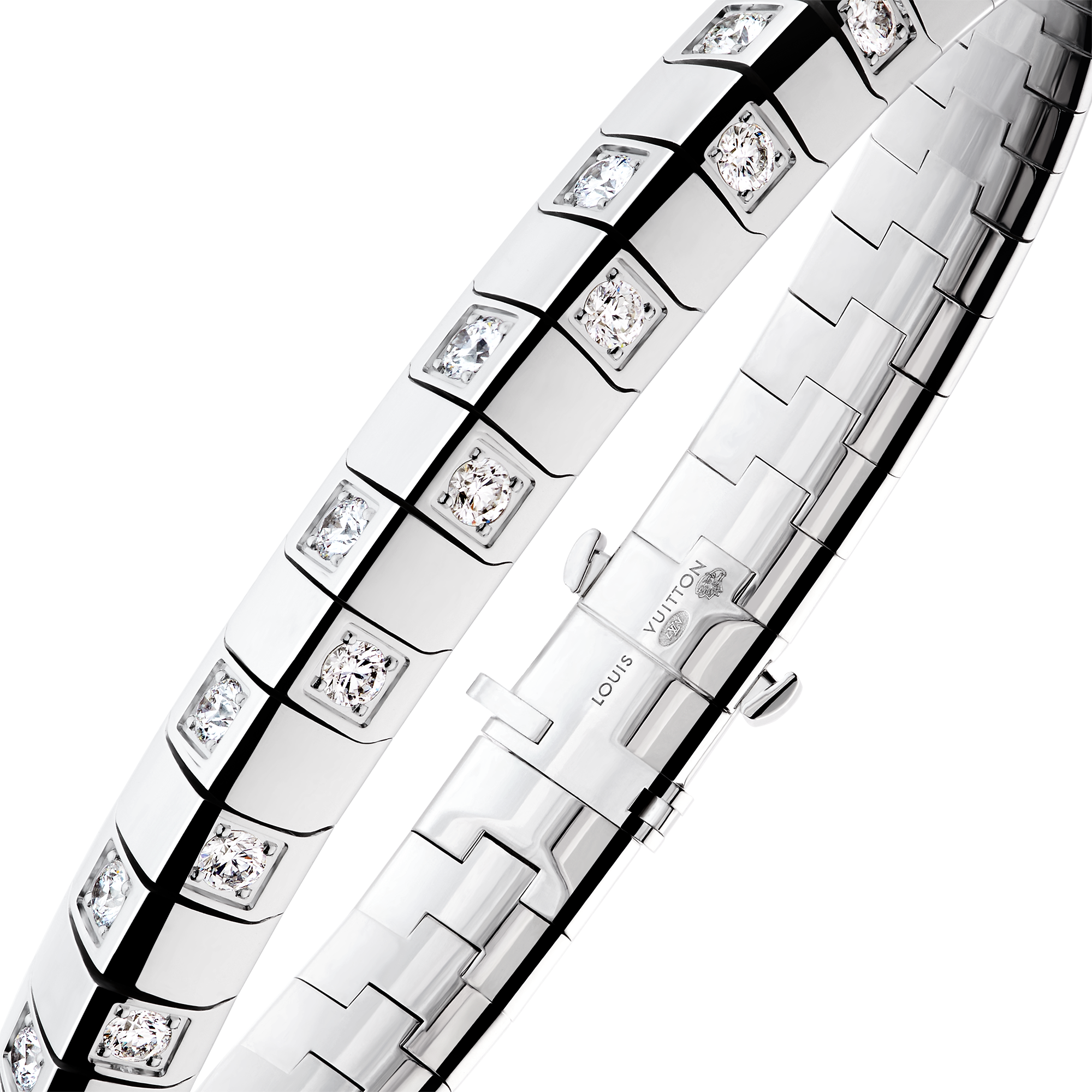 ブレスレット ル ダミエ ドゥ ルイ・ヴィトン 7mm (ホワイトゴールド×ダイヤモンド) - 画像 (4)