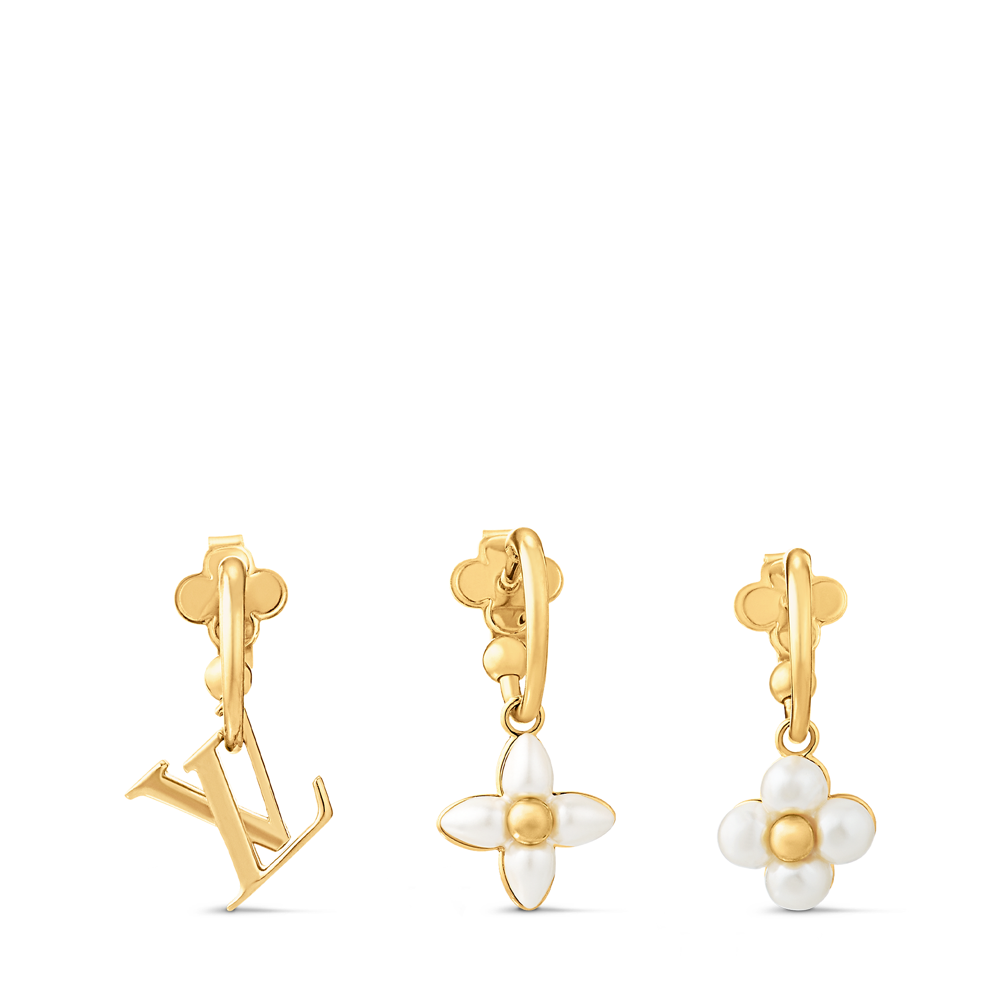 ピアス･LV フローラグラム セット3