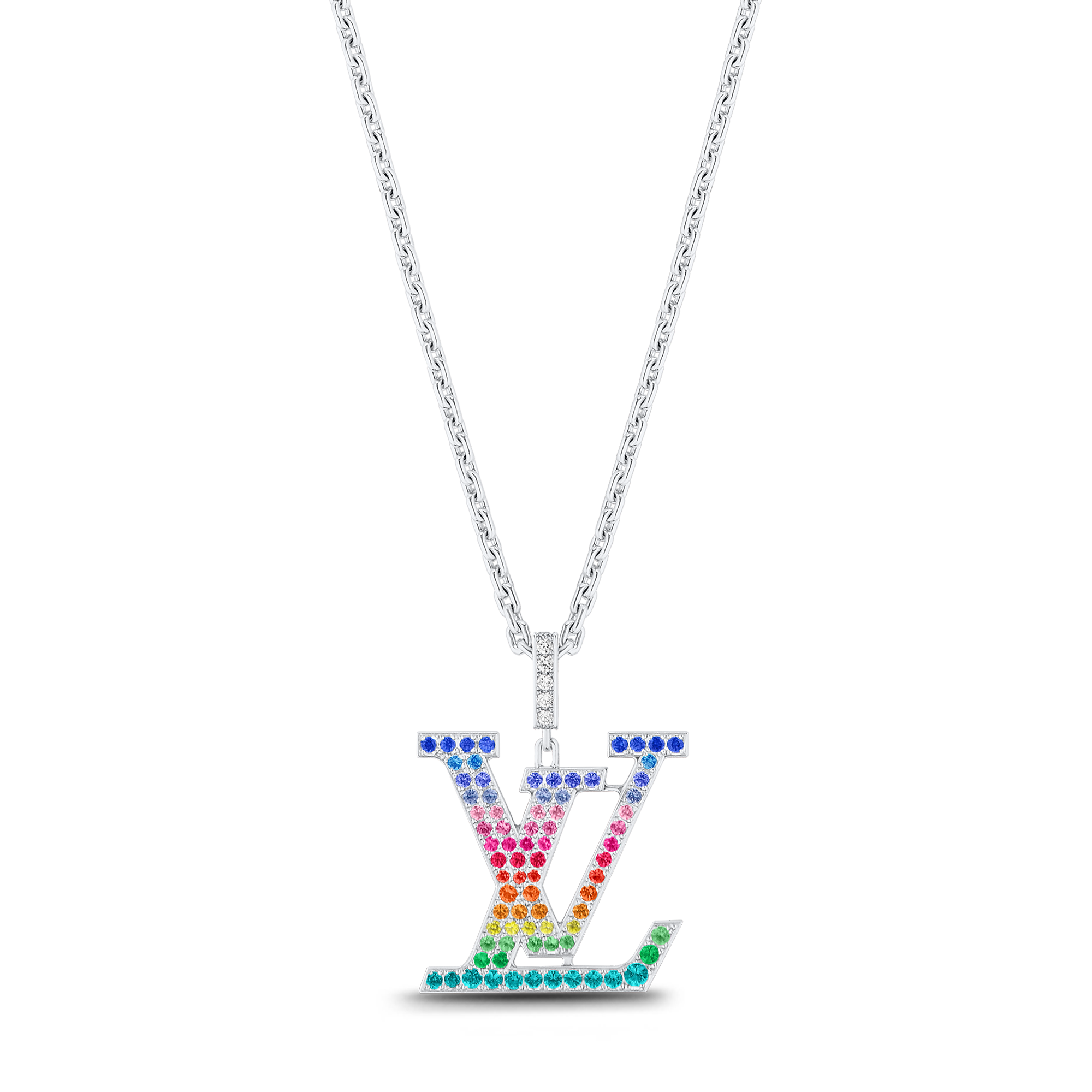 ペンダント LV XL レインボー (ホワイトゴールド×カラーストーン) - 画像 (2)