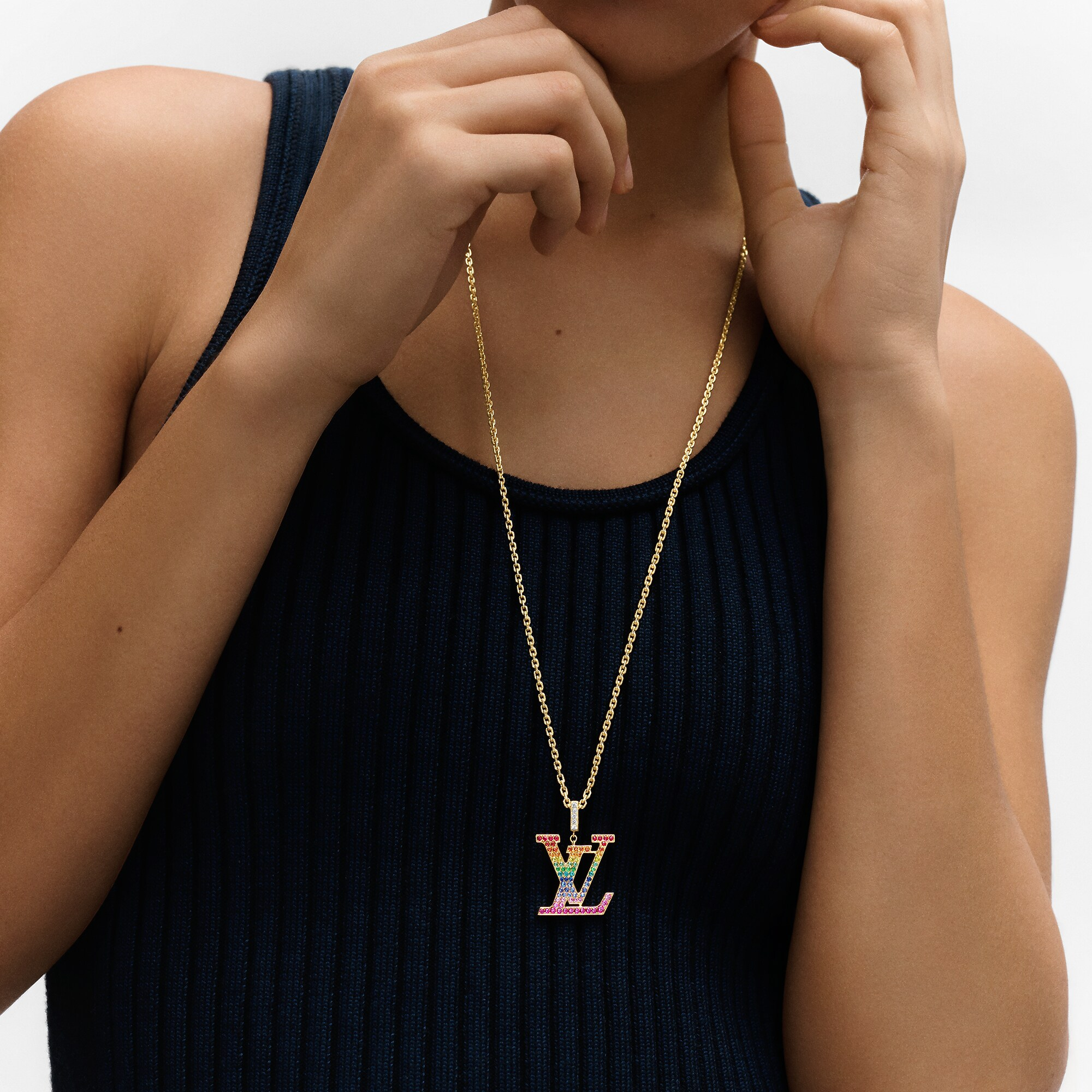 ペンダント LV XL レインボー(イエローゴールド×カラーストーン) - 画像 (6)