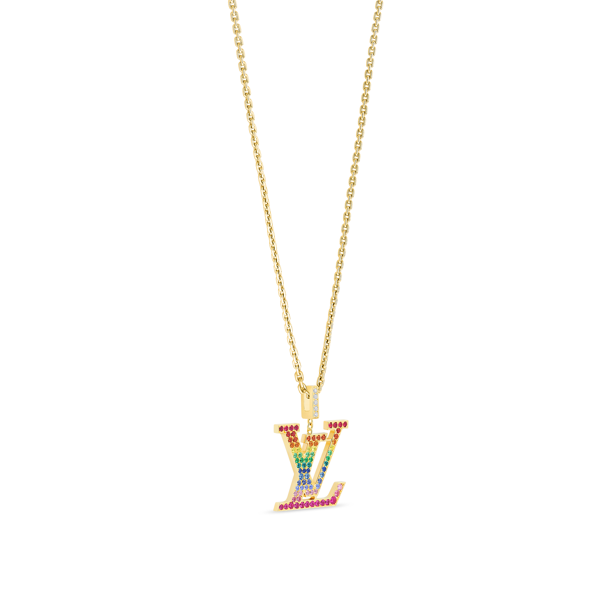 ペンダント LV XL レインボー(イエローゴールド×カラーストーン) - 画像 (3)