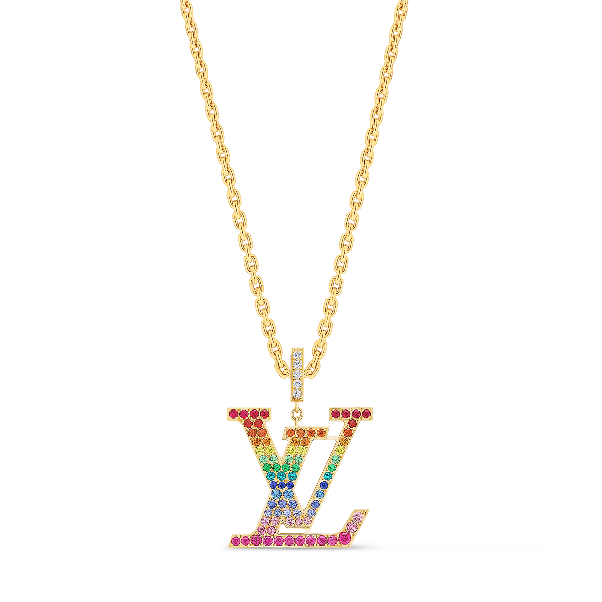 ペンダント LV XL レインボー(イエローゴールド×カラーストーン) - 画像 (2)