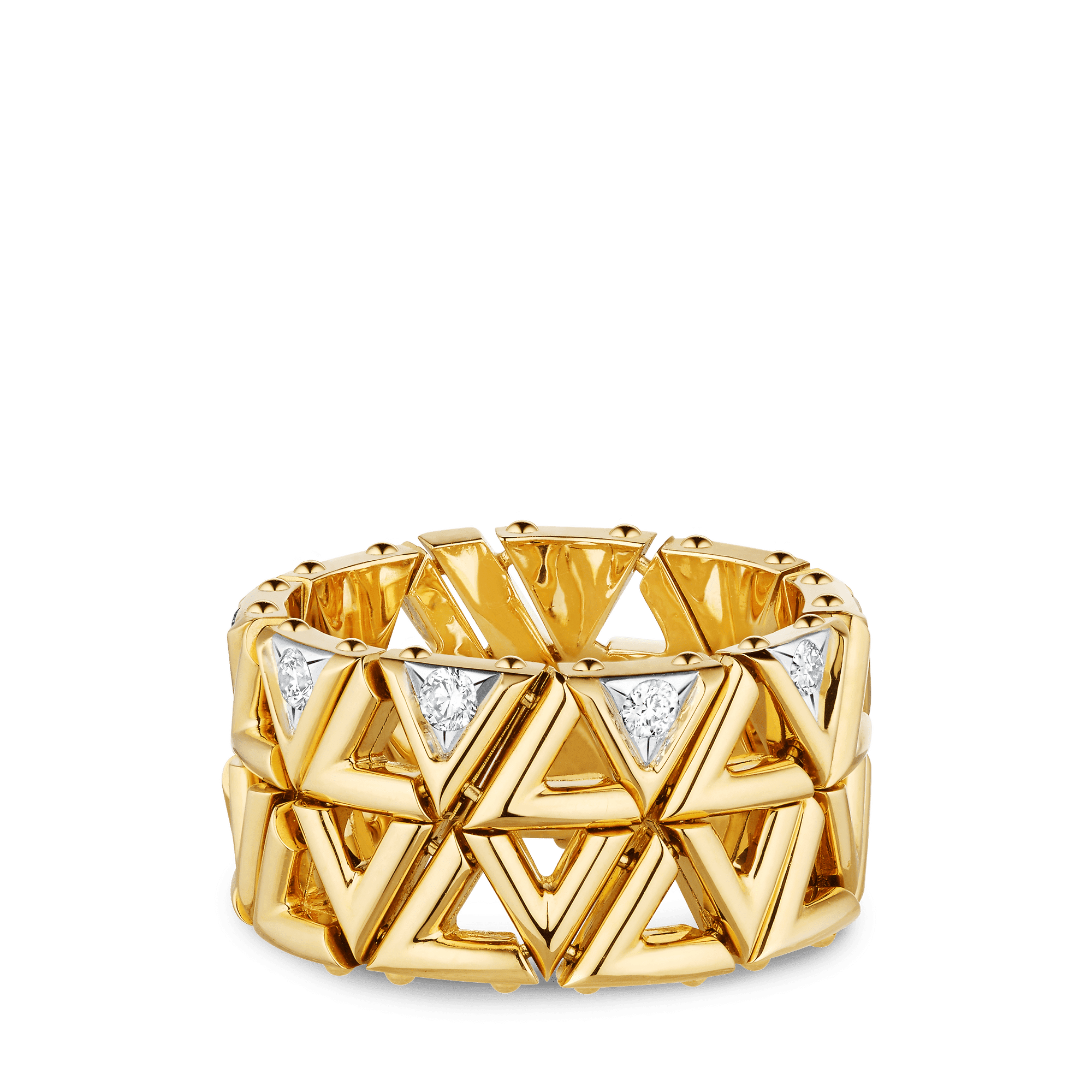 リング LV ヴォルト メッシュ(イエローゴールド×ダイヤモンド) - 画像 (3)