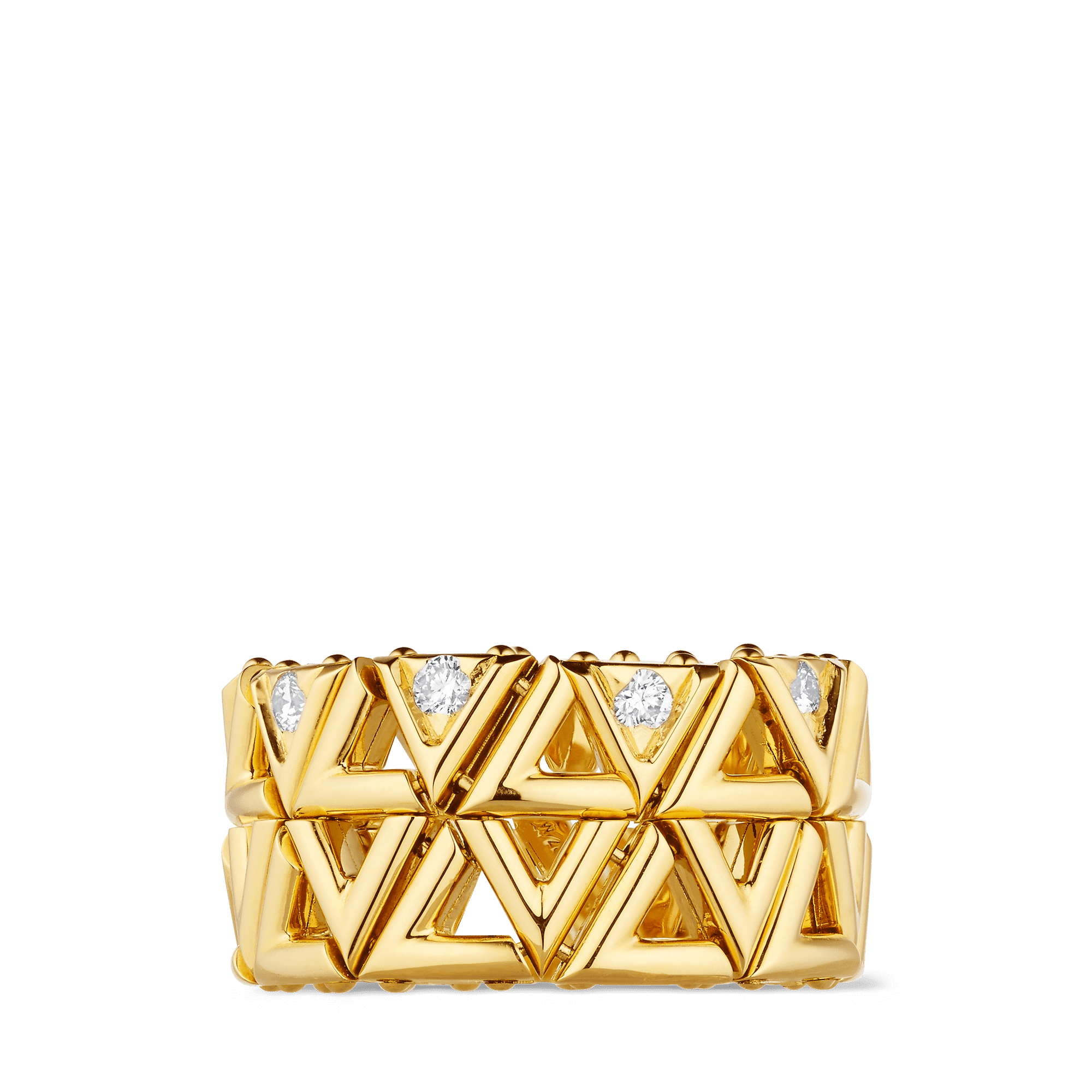 リング LV ヴォルト メッシュ(イエローゴールド×ダイヤモンド) - 画像 (2)