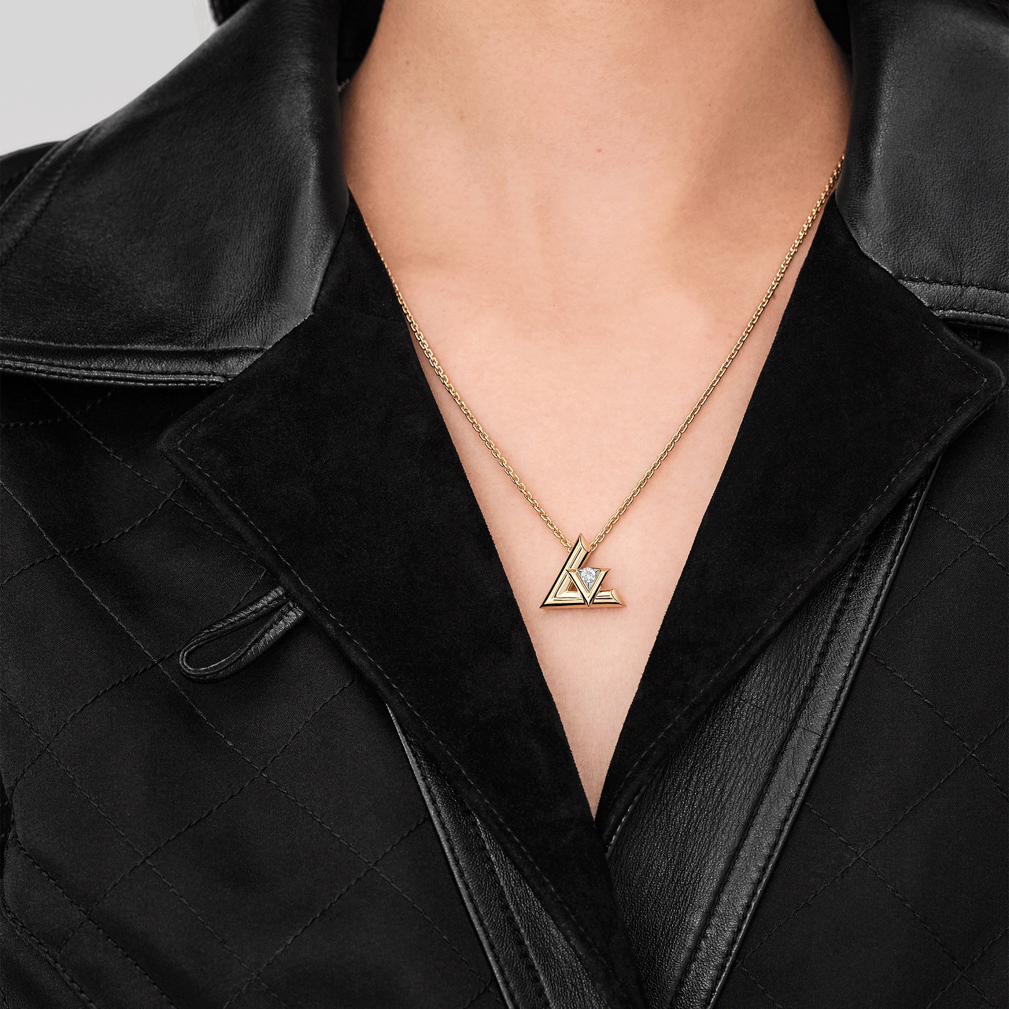 ペンダント LV ヴォルト ワン GM(イエローゴールド×ダイヤモンド)