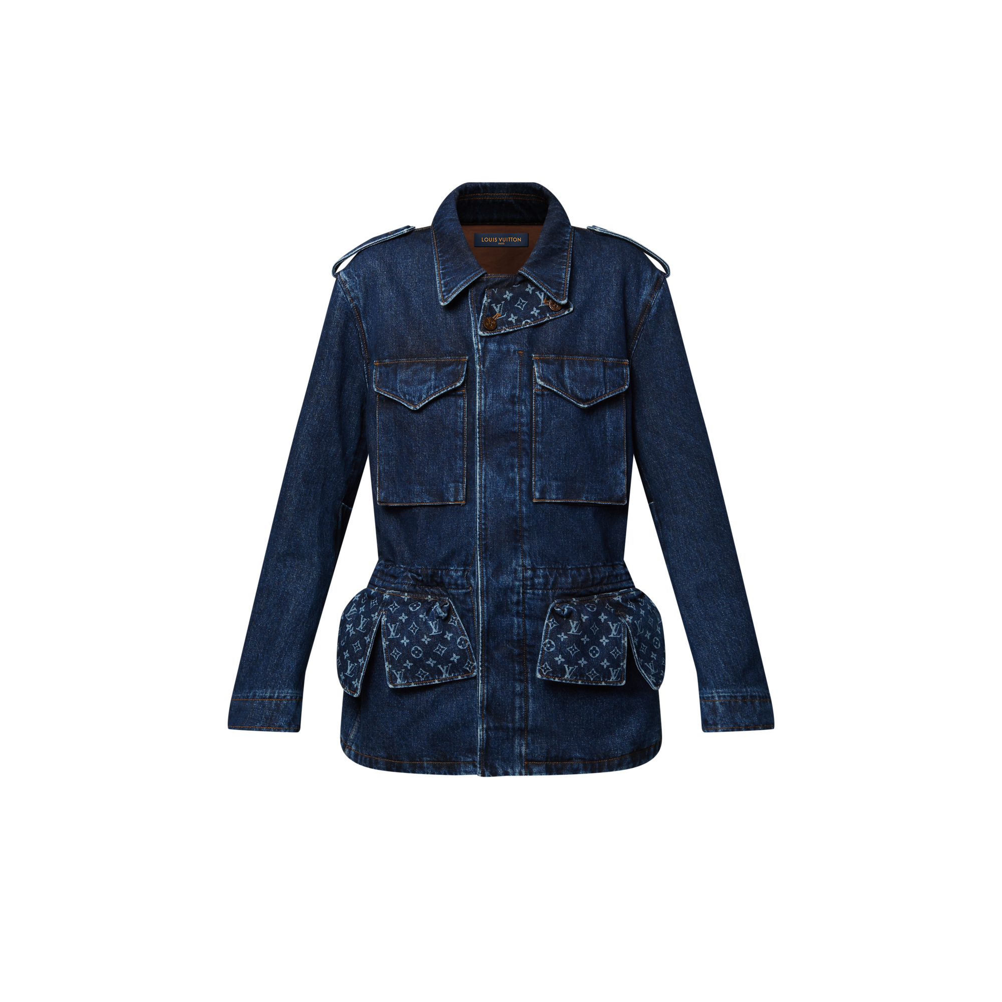 モノグラム アクセント ロウデニム サファリジャケット - 画像 (2)