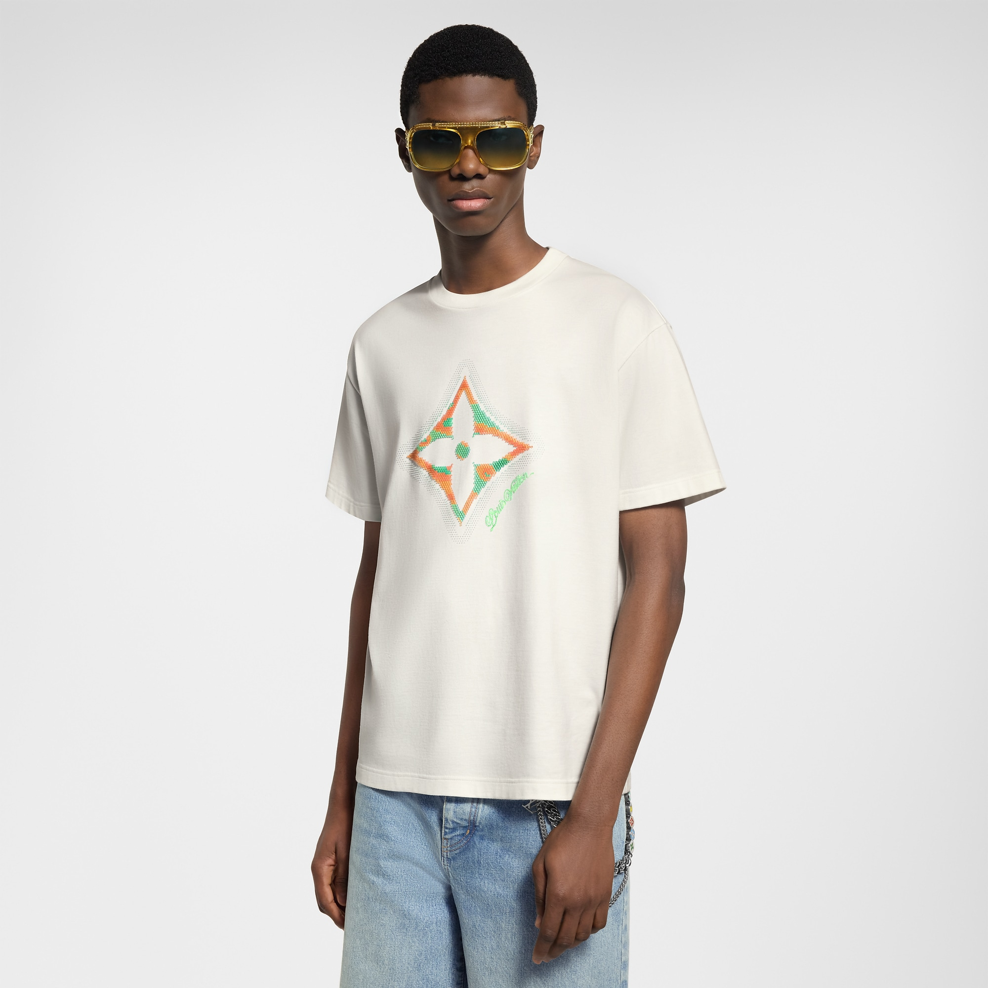 モノグラム フラワー 3DグラディエントプリントTシャツ - 画像 (3)