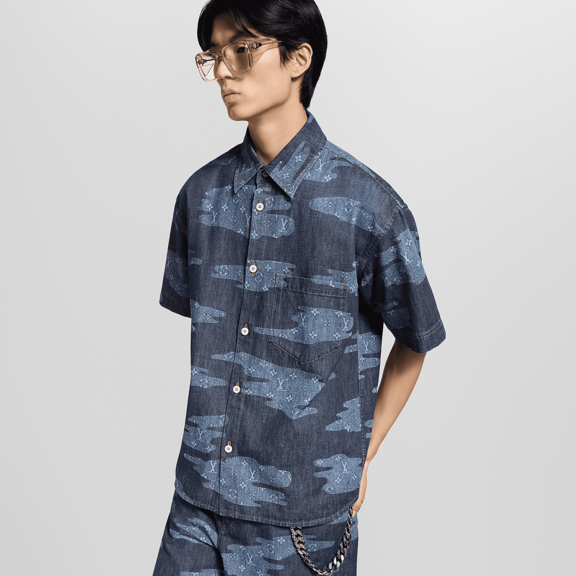 モノグラム ショートスリーブ シャンブレーシャツ - 画像 (3)
