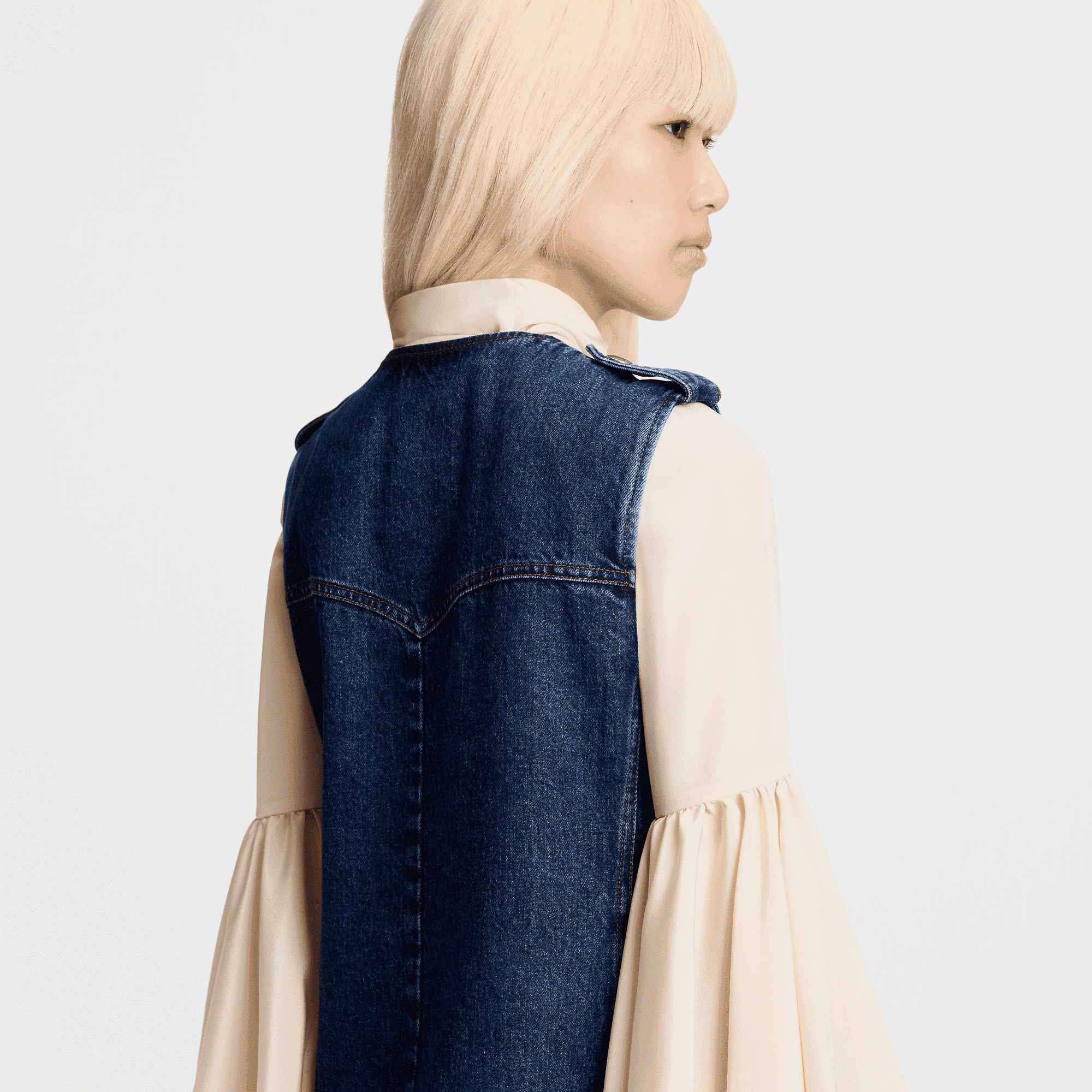 ロウデニム ジップアップドレス - 画像 (4)