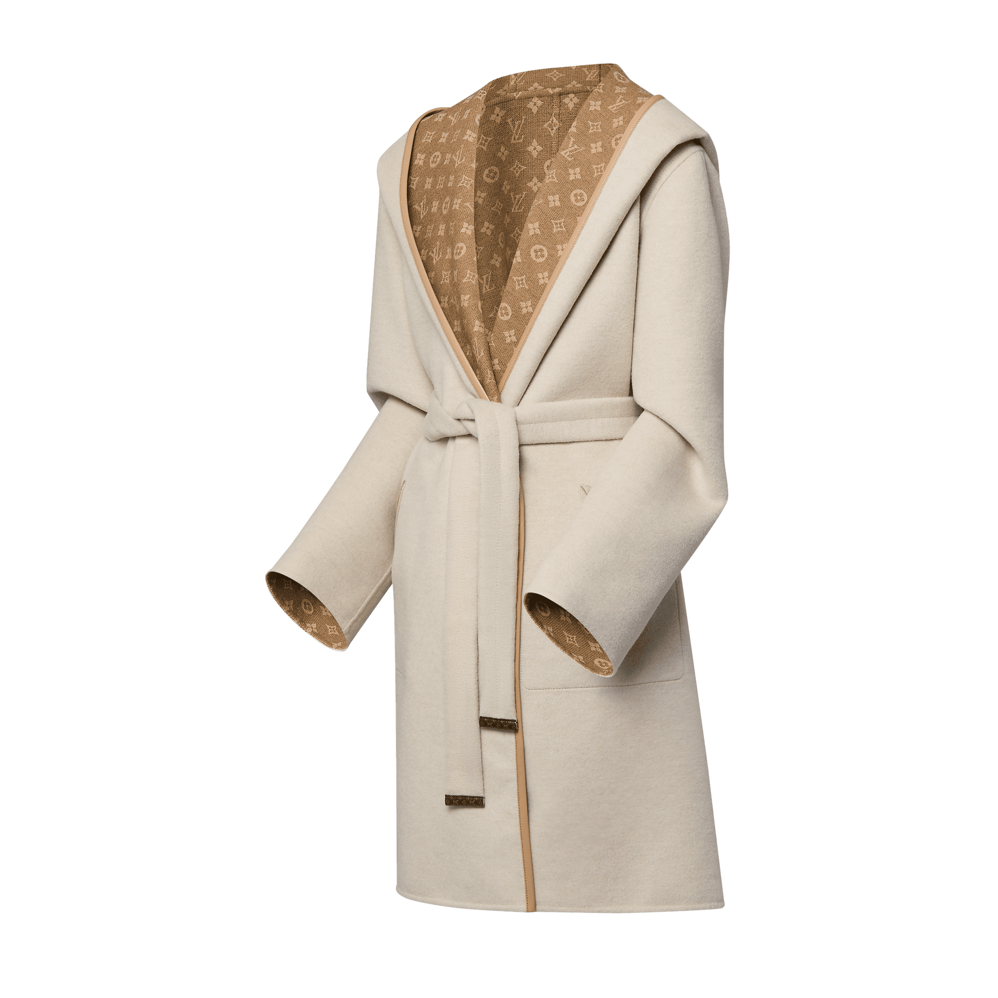 リバーシブル シグネチャー フーデッドラップコート - 画像 (3)