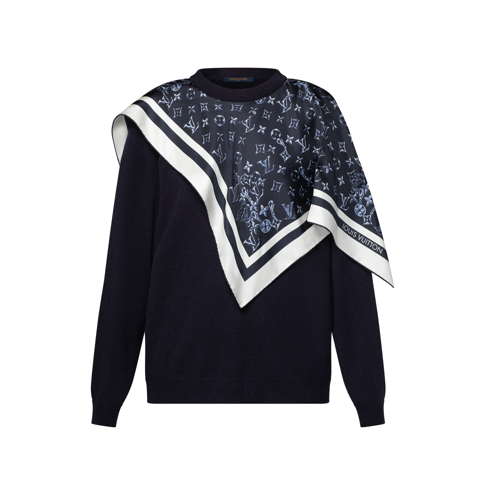シルクインサート カシミヤプルオーバー - 画像 (2)