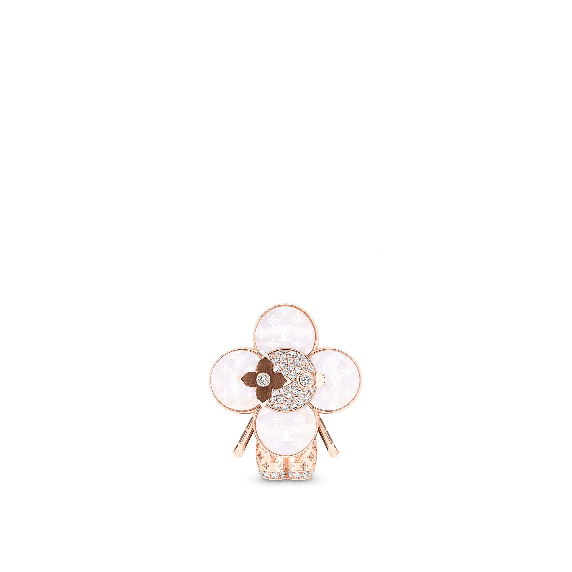 ペンダント ヴィヴィエンヌ モノグラム(ピンクゴールド×マザーオブパール×ウッド×ダイヤモンド) - 画像 (6)