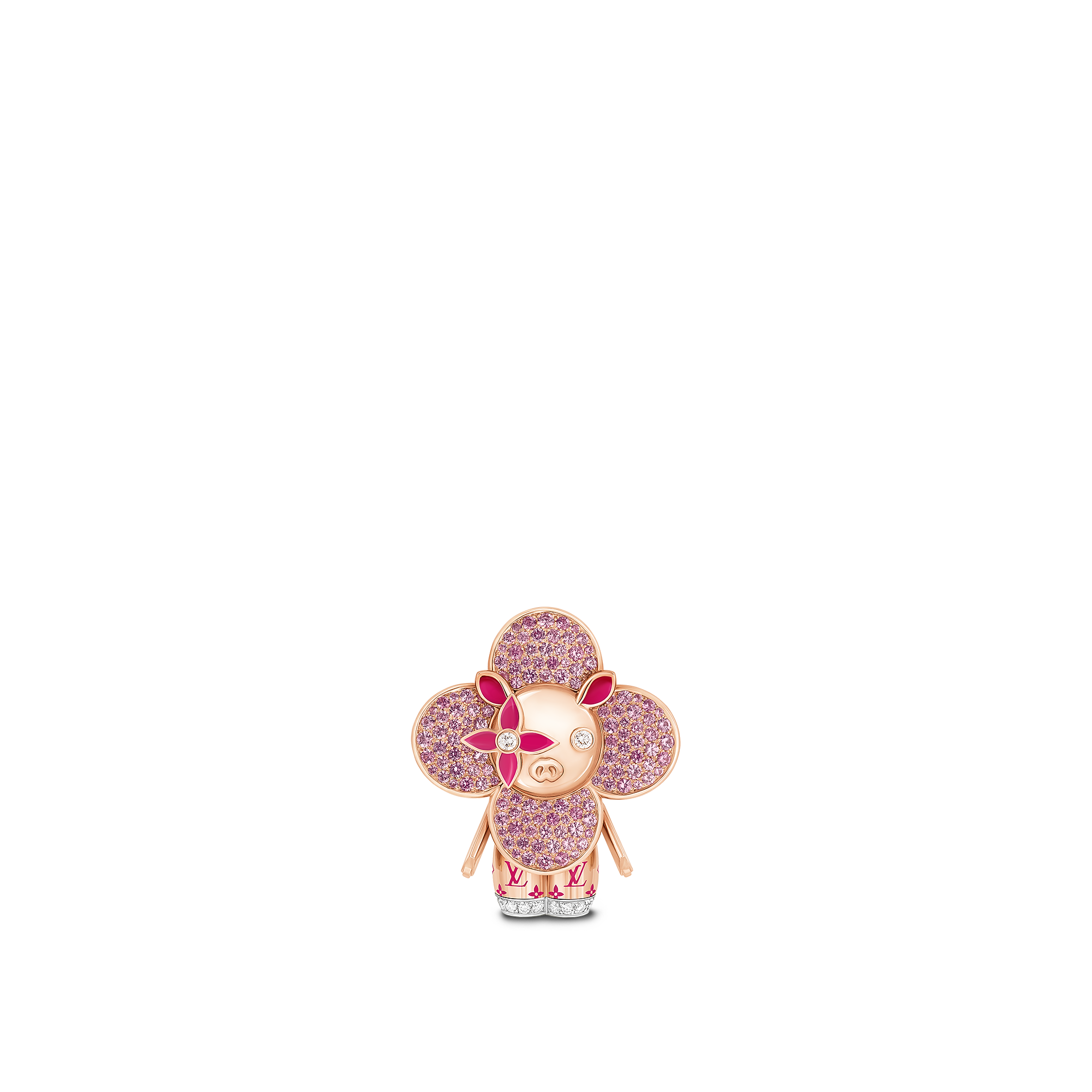 ペンダント ヴィヴィエンヌ ピッグ(ピンクゴールド×ラッカー×ダイヤモンド×サファイア) - 画像 (4)