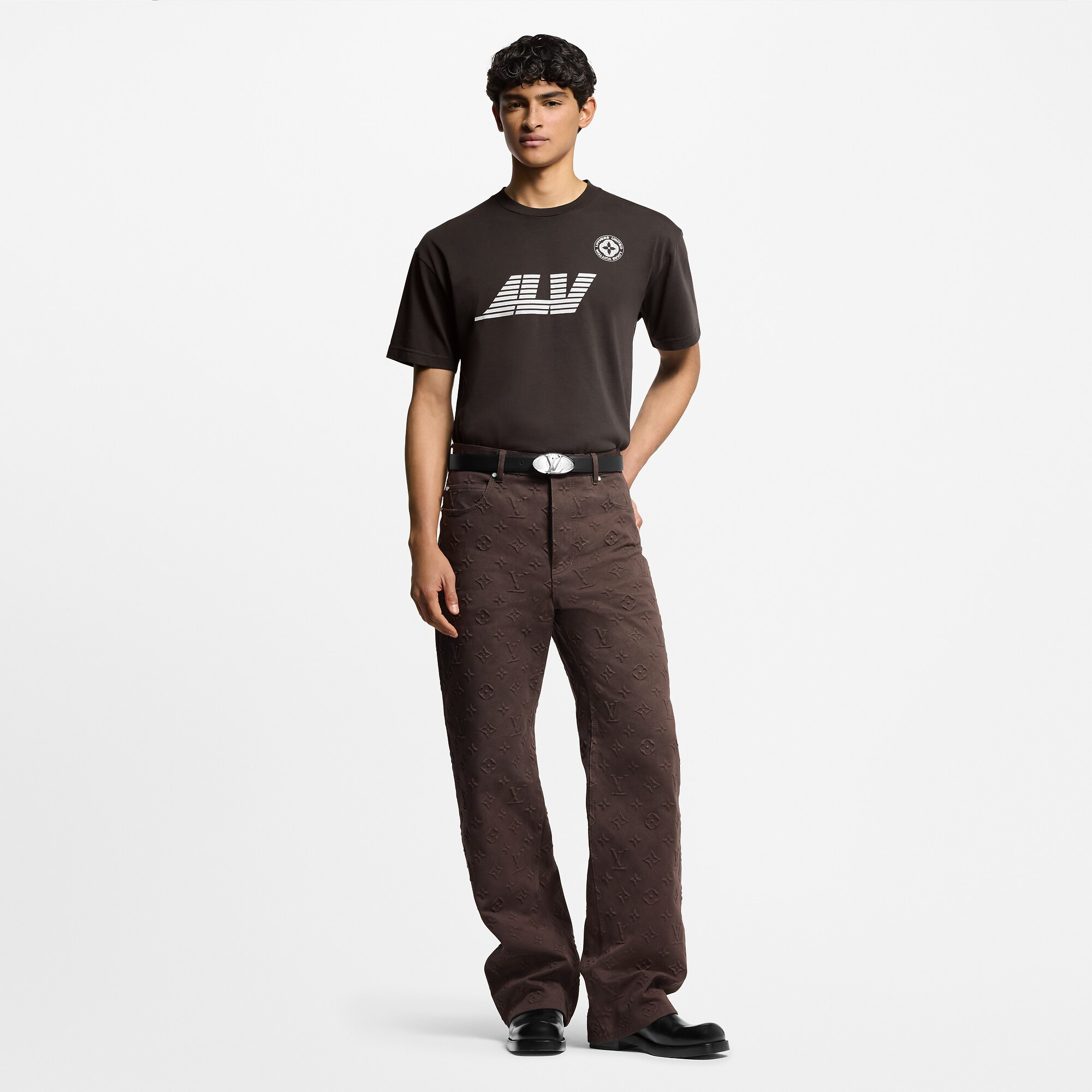 ウォッシュドプリンテッド コットンTシャツ