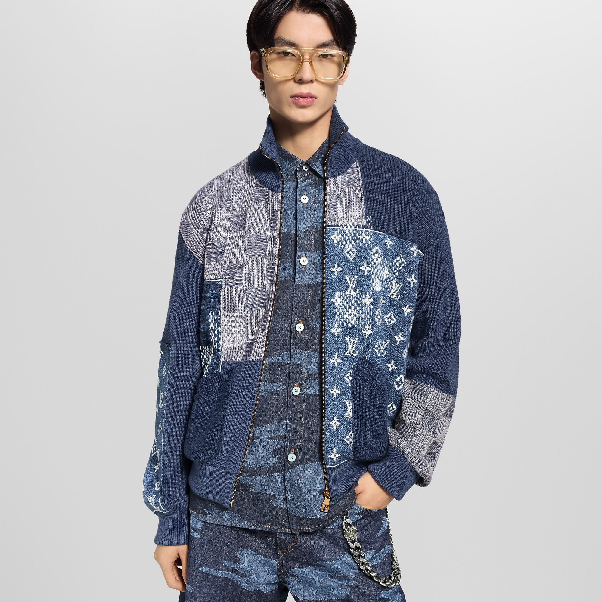 ジップアップ パッチワーク トラックトップ - 画像 (2)